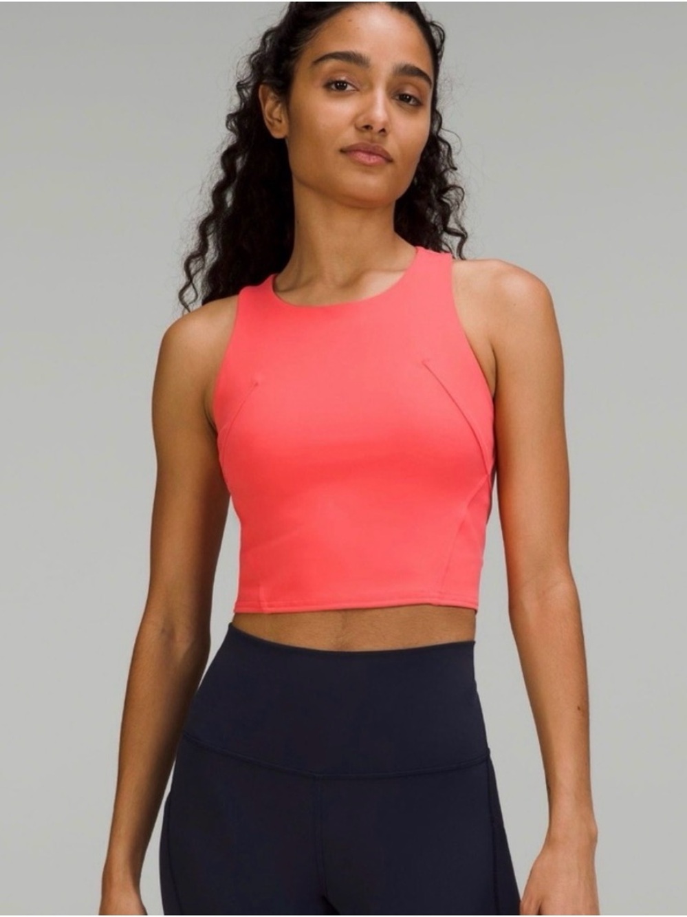 lululemon athletica Coral Cropped High-Neck Tank